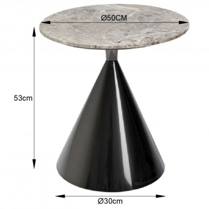 Table d'appoint Rita 50cm noire Kare Design