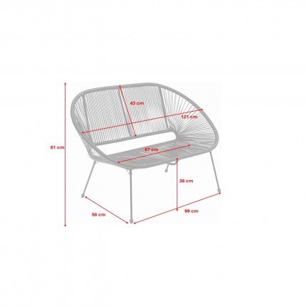 Outdoor Bench Acapulco nature Kare Design