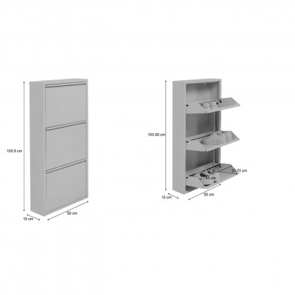 Shoe Container Caruso yellow 3 drawers Kare Design