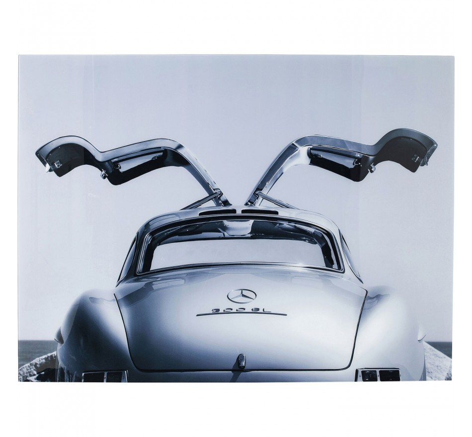 Tableau en verre voiture de collection 120x80cm Kare Design