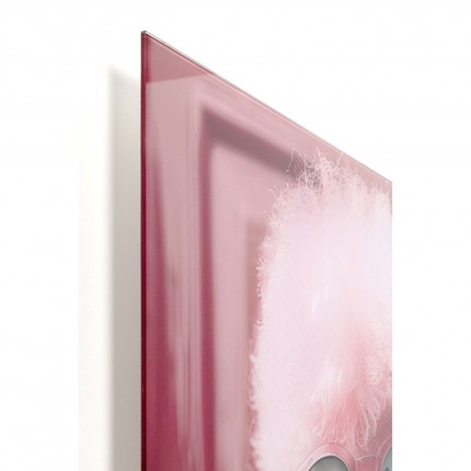 Tableau en verre caniche rose 40x50cm Kare Design