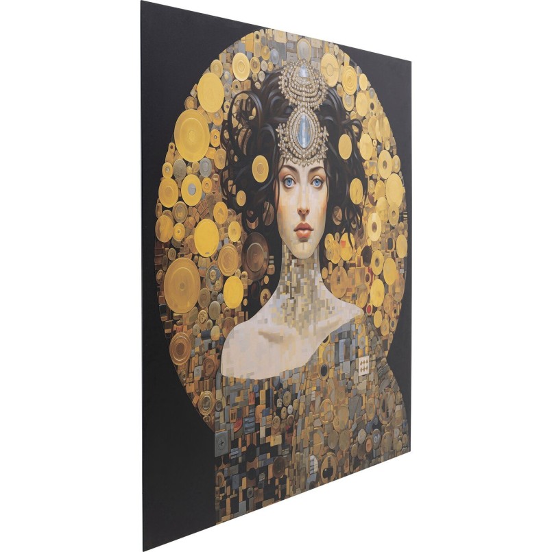 Tableau en verre Art Nouveau Lady 3D 80x80cm