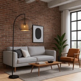 Vloerlamp van staal en zwart marmer - Grato - Kare Design