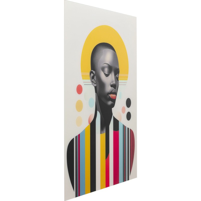 Tableau en verre Muse Retro Lady 30x40cm (2/Set)