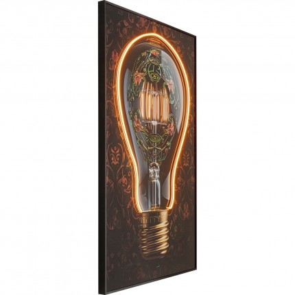 Tableau LED ampoule 80x120cm Kare Design