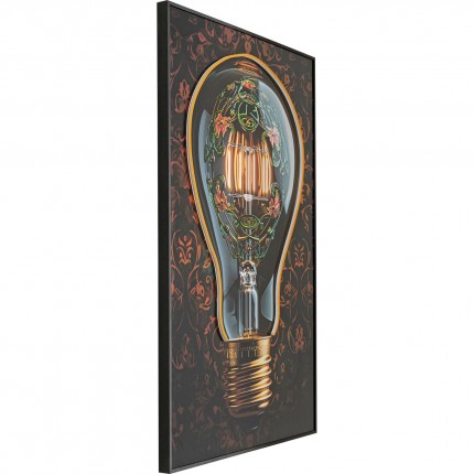 Schilderij LED gloeilamp 80x120cm Kare Design