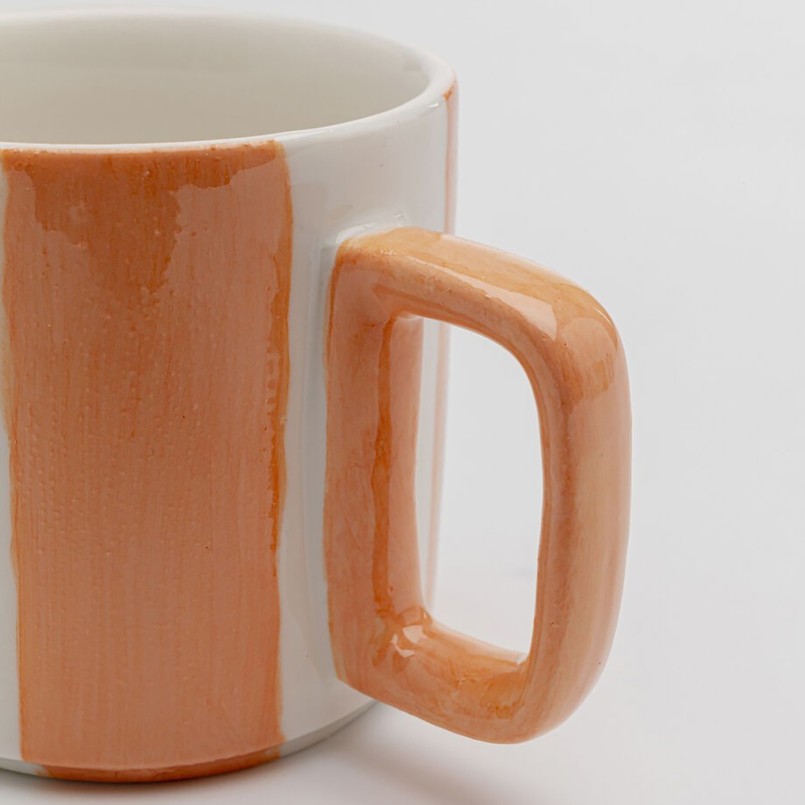 Coffee Cup Cocina orange and white (6/set) Kare Design