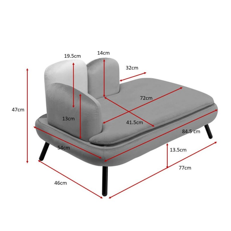 Orange velvet pet bed - Diva - Kare Design