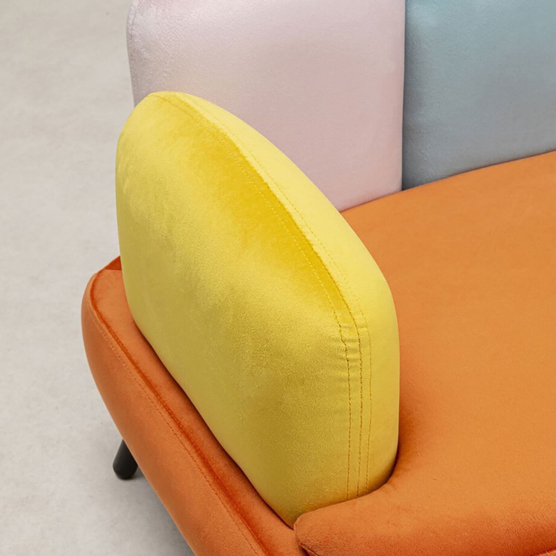 Oranje fluwelen bed voor huisdieren - Diva - Kare Design