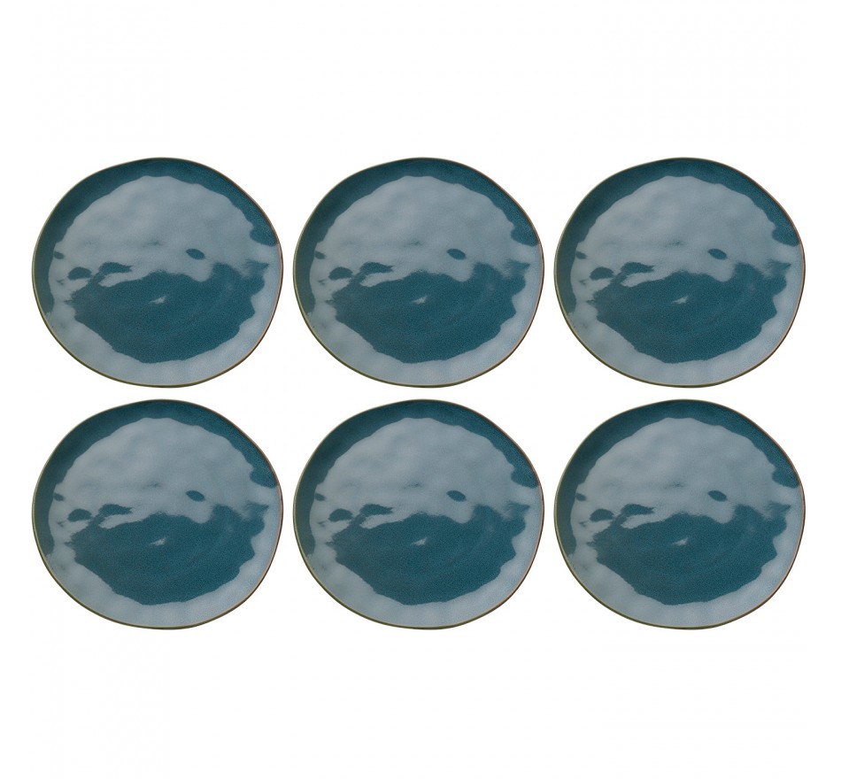 Plate Organic Ø26cm blue (6/set) Kare Design