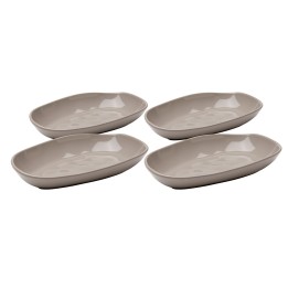 Assiettes creuses en faïence taupe - Organic - Kare Design