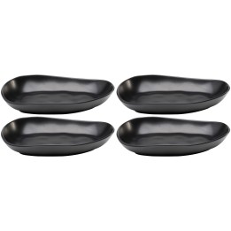 Assiettes creuses en faïence noire - Organic - Kare Design