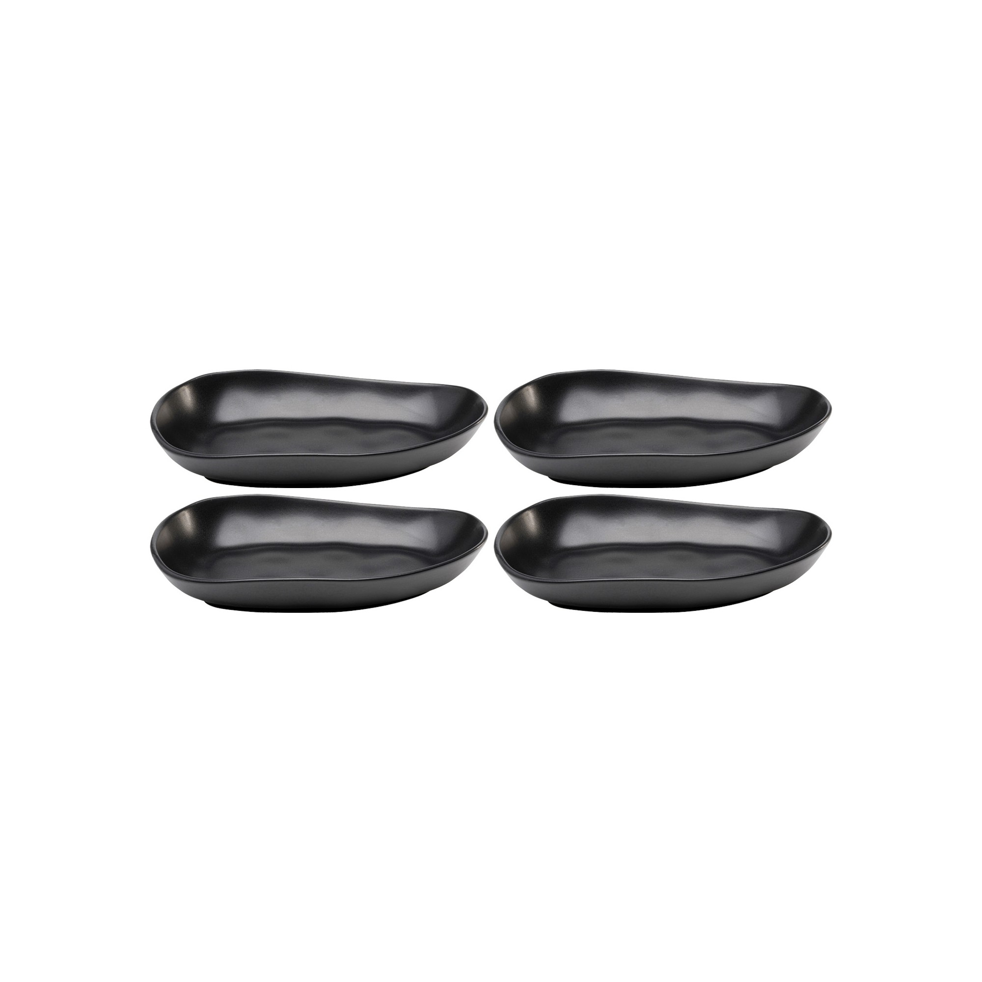 Deep Plate Organic 25cm black (4/set) Kare Design