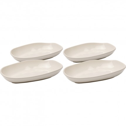 Deep Plate Organic 25cm cream (4/set) Kare Design