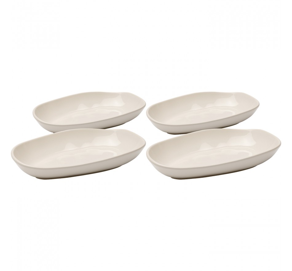 Soepborden Organic 25cm creme (4/set) Kare Design