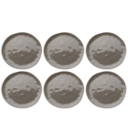 Assiettes plates en faïence taupe - Organic - Kare Design