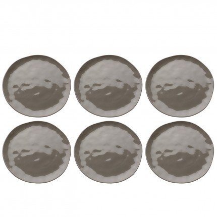 Assiettes Organic 26cm taupe set de 6 Kare Design