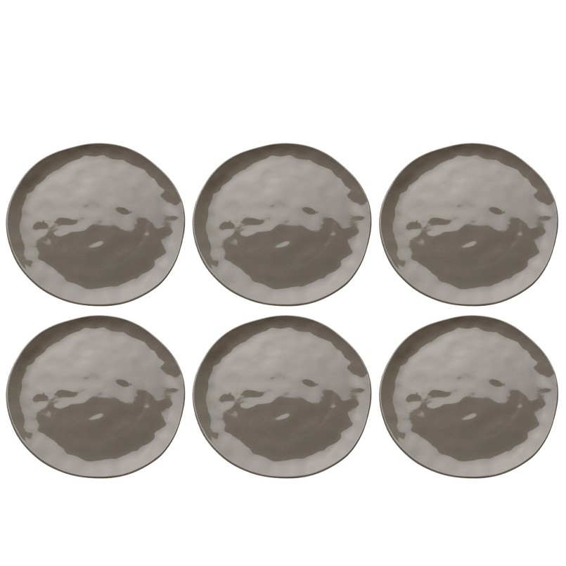 Plate Organic Ø26cm taupe (6/set) Kare Design