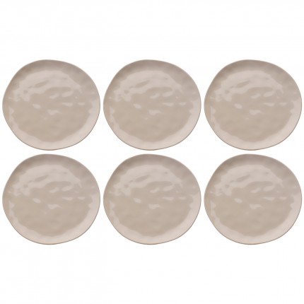 Assiettes Organic 26cm crème set de 6 Kare Design