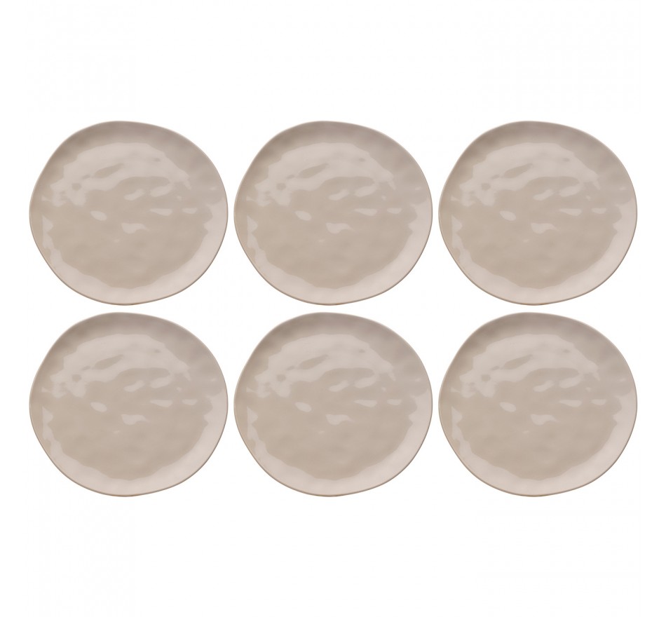 Assiettes Organic 26cm crème set de 6 Kare Design