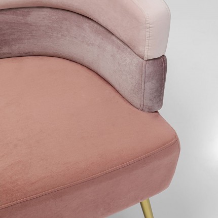 Sofa Sandwich 2-Zits fluweel roze Kare Design