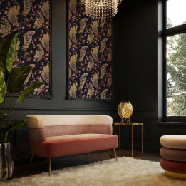 Roze retro fluwelen sofa - Sandwich - Kare Design