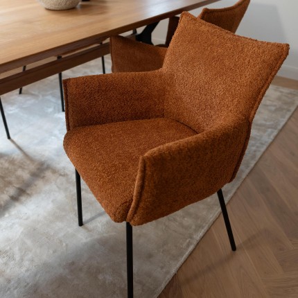 Chair with armrests Selma orange Kare Design