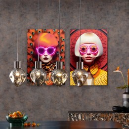 Tableau LED femme rousse - Fancy - Kare Design