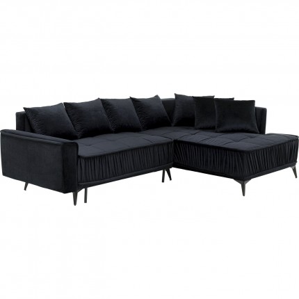 Corner sofa bed Moon right black Kare Design