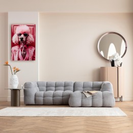 Wandfoto roze poedel 80x120cm Kare Design