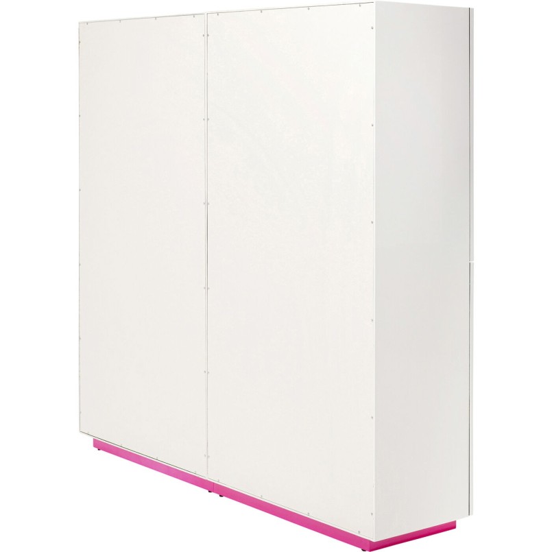 Armoire Tresor blanc rose160x166cm