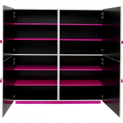 Kledingkast Tresor wit en roze Kare Design