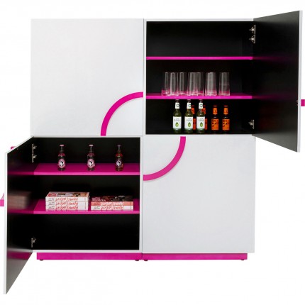 Cabinet Tresor white and pink Kare Design