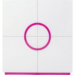 Armoire Tresor blanc rose160x166cm