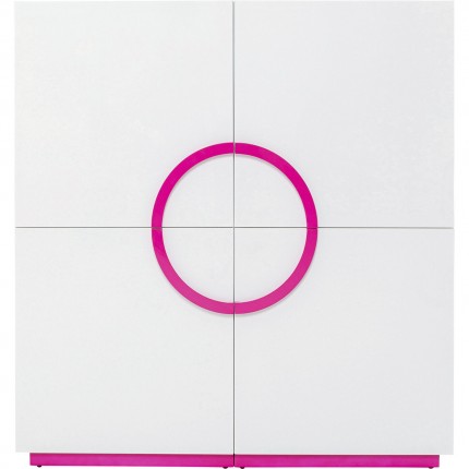 Armoire Tresor blanche et rose Kare Design