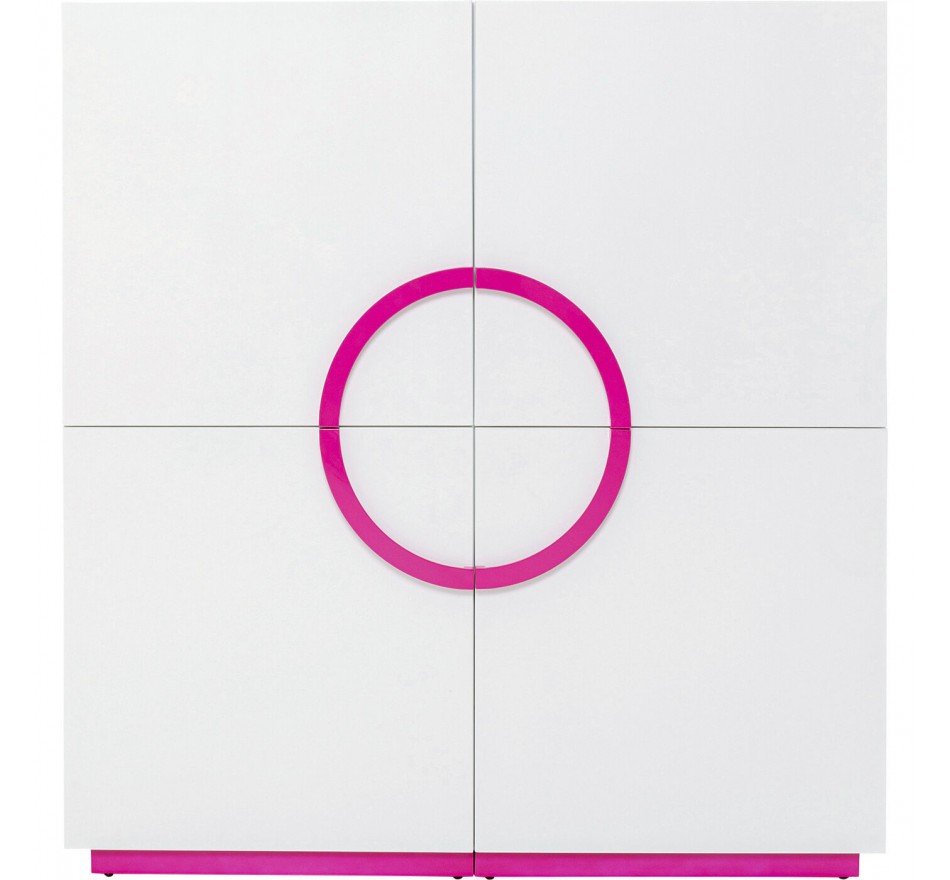 Armoire Tresor blanche et rose Kare Design