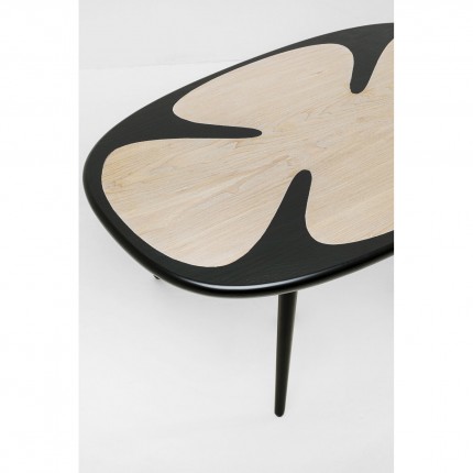 Table basse Petal 90x60cm noire Kare Design