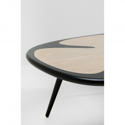 Table basse Petal 90x60cm noire Kare Design
