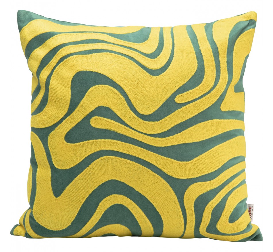 Coussin Electric Feeling jaune Kare Design