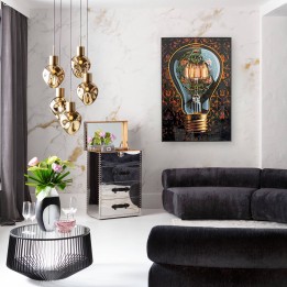 Tableau LED ampoule fleurie - Kare Design