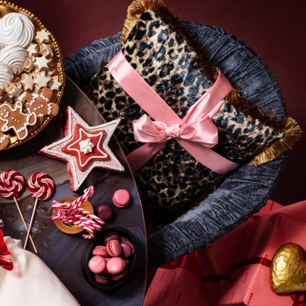 Coussin à franges léopard 45x45cm Kare Design