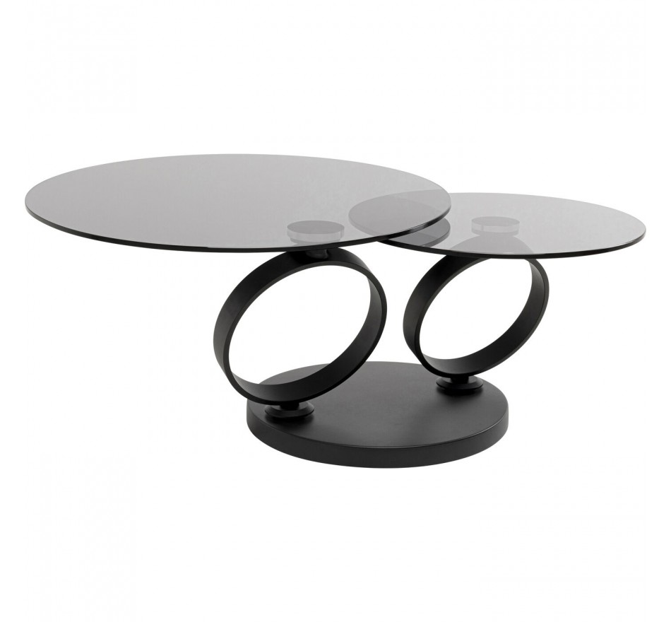 Table basse Beverly verre fumé Kare Design