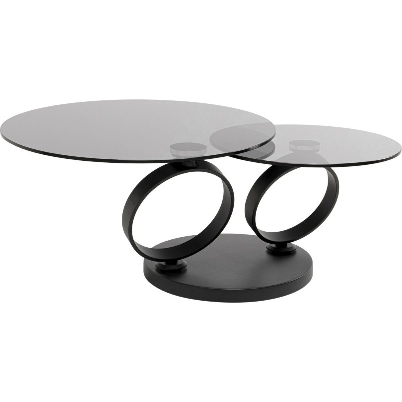Table basse Beverly fumé noir 132x80cm