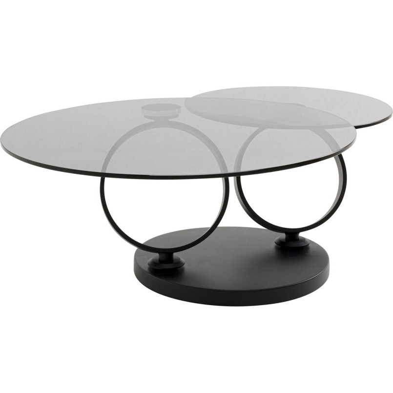 Table basse Beverly fumé noir 132x80cm
