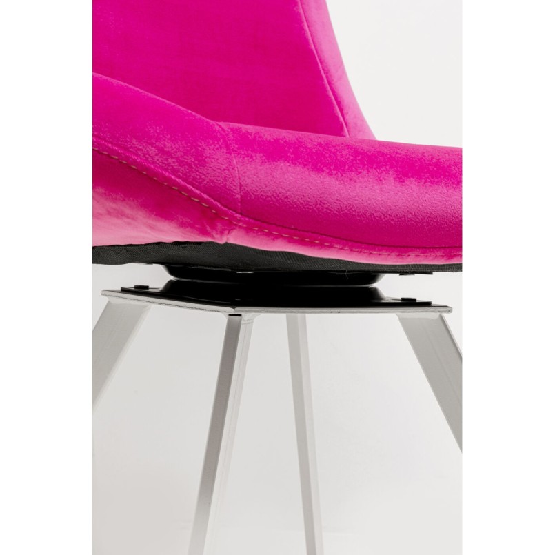 Chaise pivotante en velours rose - Baron - Kare Design