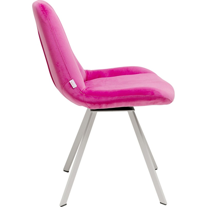 Chaise pivotante en velours rose - Baron - Kare Design