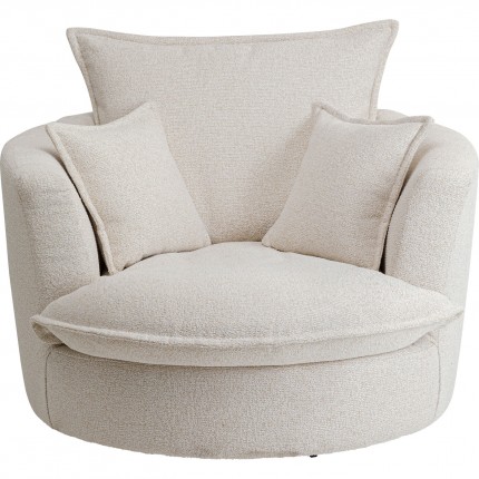 Swivel armchair Joy cream Kare Design