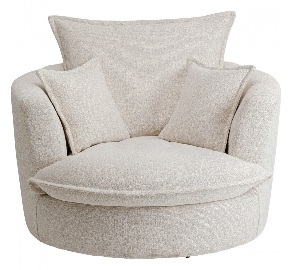 Swivel armchair Joy cream Kare Design