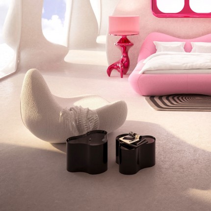 Armchair Glow Wave white Kare Design