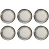 Assiettes blanches et bleues en faïence - Organic - Kare Design